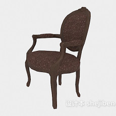 欧式扶手家居椅3d模型下载