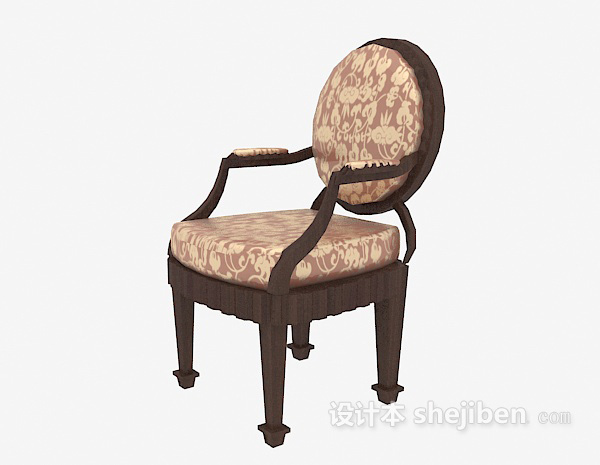 免费高档欧式古典餐椅3d模型下载