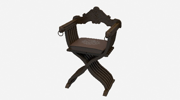 免费实木创意扶手椅3d模型下载
