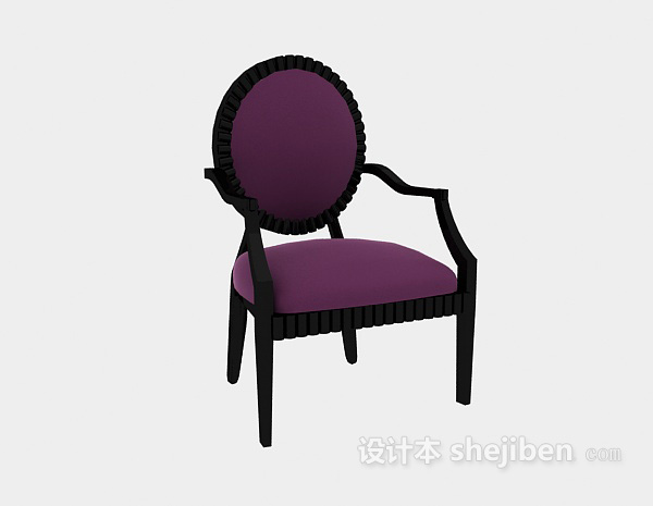 欧式风格简欧梳妆椅3d模型下载