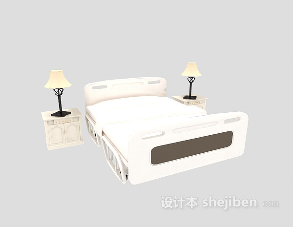 免费可移动家居床3d模型下载