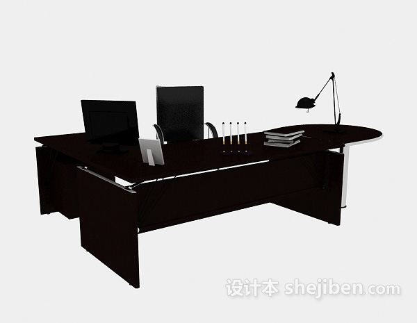 免费现代办公桌椅3d模型下载