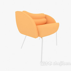 现代黄色休闲椅3d模型下载