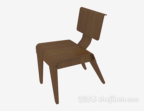 中式靠背矮椅3d模型下载