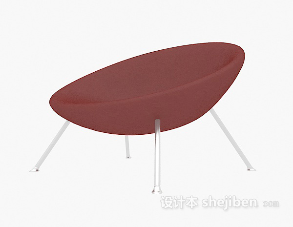 免费红色椅子3d模型下载