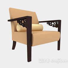 中式休闲椅3d模型下载