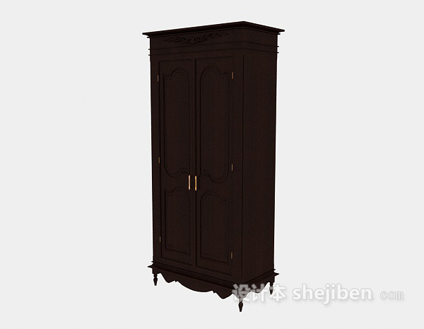 古典高档衣柜3d模型下载