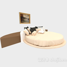 圆形床具3d模型下载