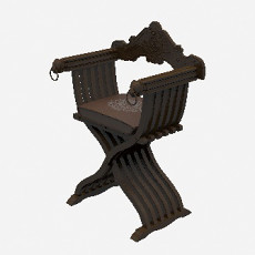 实木创意扶手椅3d模型下载
