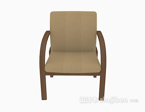 现代风格沙发垫扶手椅3d模型下载