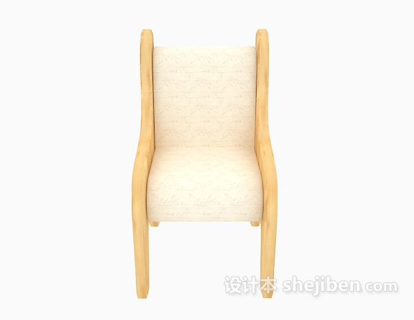 免费实木儿童餐椅3d模型下载