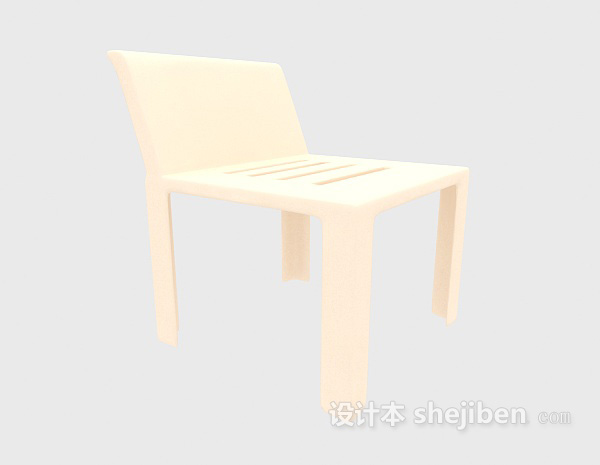 简约儿童椅3d模型下载