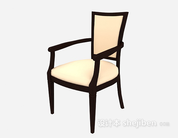 免费欧式简约扶手椅3d模型下载