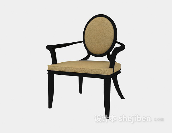 免费欧式简约休闲椅3d模型下载