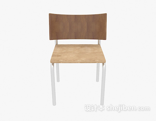 现代风格普通木椅子3d模型下载