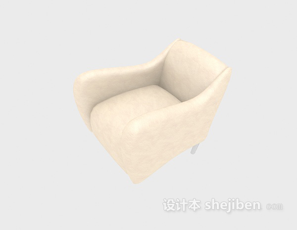 单人简约沙发3d模型下载