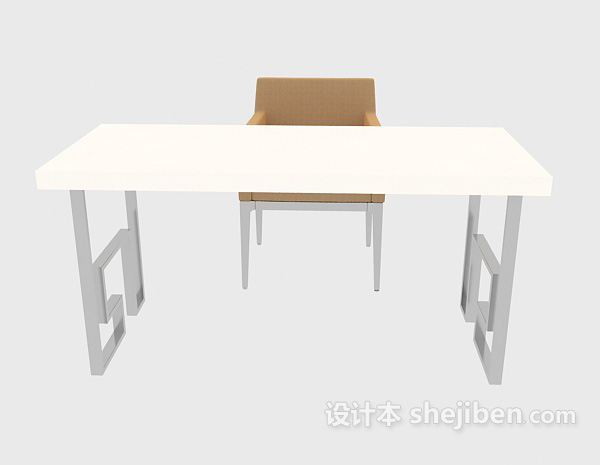 书桌写字台3d模型下载
