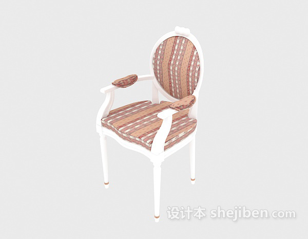 欧式时尚餐椅3d模型下载