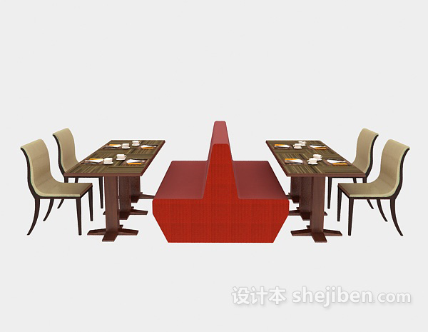免费餐厅桌椅3d模型下载