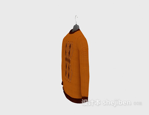 橙色毛衣3d模型下载