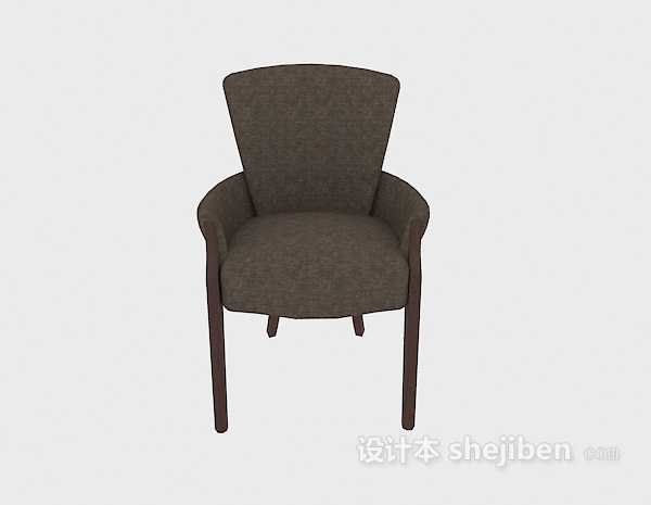 欧式风格欧式实木扶手椅3d模型下载