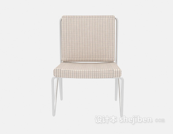 现代风格格子布料休闲椅3d模型下载