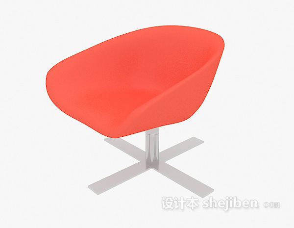 现代风格红色休闲椅3d模型下载