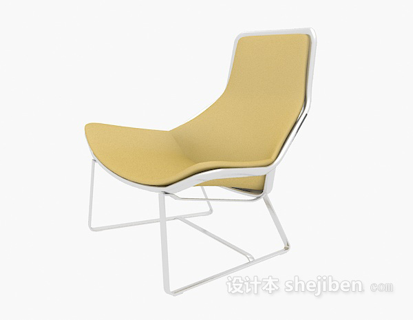 现代风格黄色休闲椅