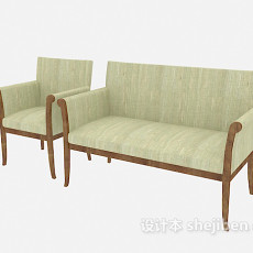 家居布艺沙发椅3d模型下载