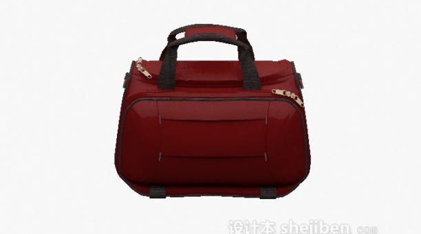 现代风格红色手提包3d模型下载