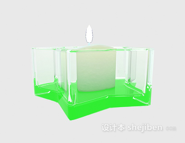 白色烛灯3d模型下载