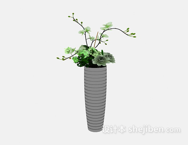 室内植物小盆栽3d模型下载 设计本3d模型下载