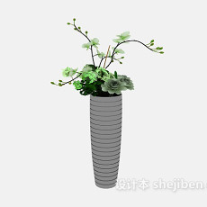 室内植物小盆栽3d模型下载