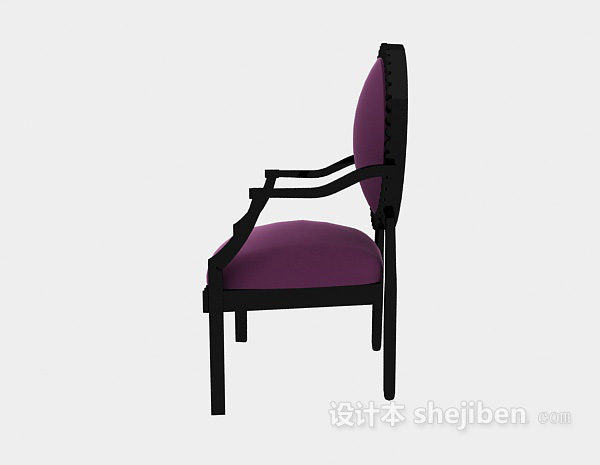 简欧梳妆椅3d模型下载