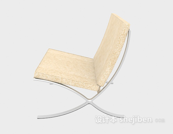 黄色现代休闲椅3d模型下载