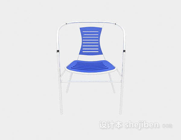 现代风格简约蓝色休闲椅3d模型下载