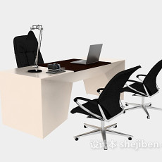 现代经理室办公桌3d模型下载