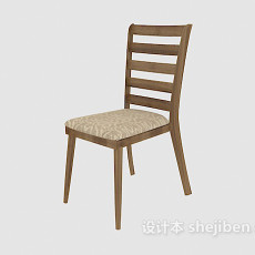 餐厅实木餐椅3d模型下载