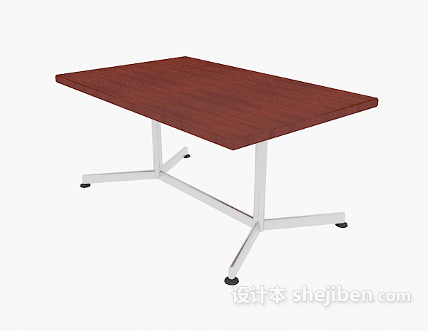 简约实木餐桌3d模型下载