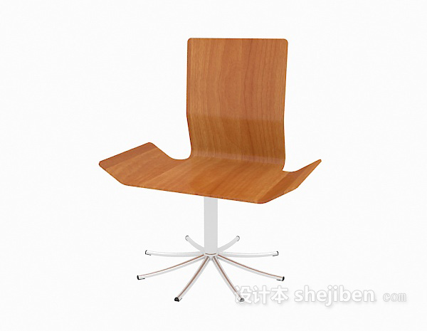 免费实木简约椅子3d模型下载