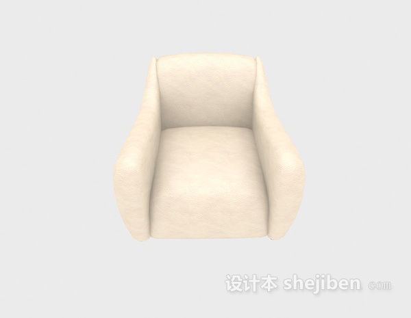 现代风格单人简约沙发3d模型下载