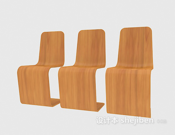 免费创意原木椅3d模型下载