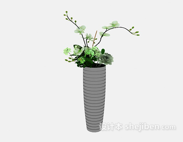 免费室内植物小盆栽3d模型下载