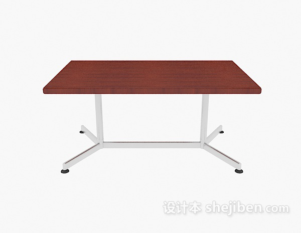 免费简约实木餐桌3d模型下载