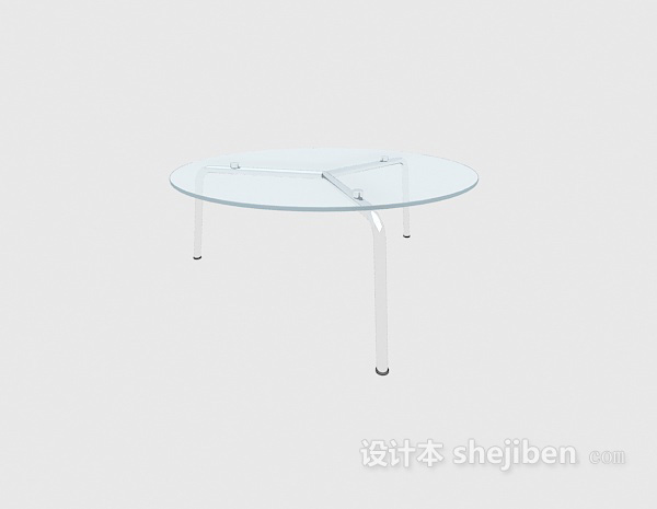 现代风格现代玻璃沙发茶几3d模型下载