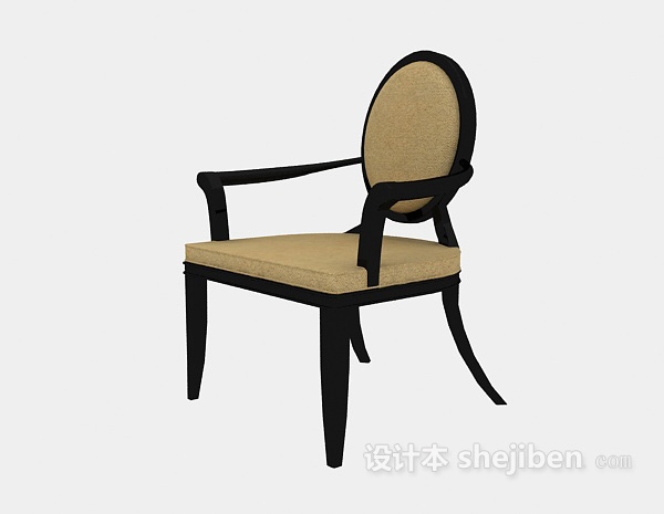 欧式简约休闲椅3d模型下载