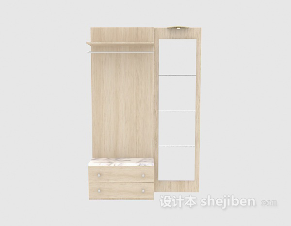 现代风格现代家居衣柜3d模型下载