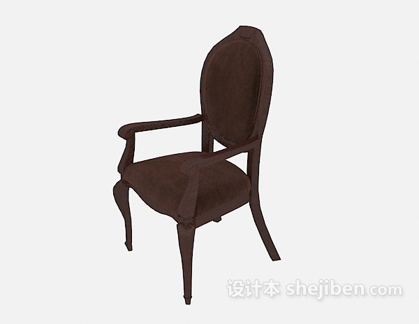 欧式实木椅子3d模型下载