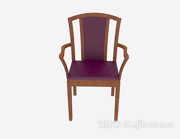 欧式风格欧式实木扶手餐椅3d模型下载
