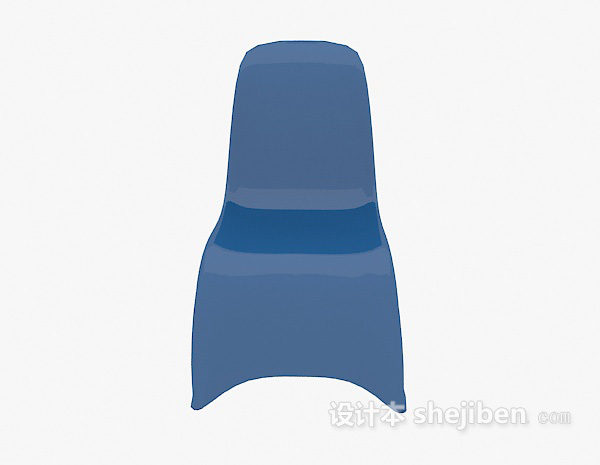 现代风格蓝色一体休闲椅3d模型下载